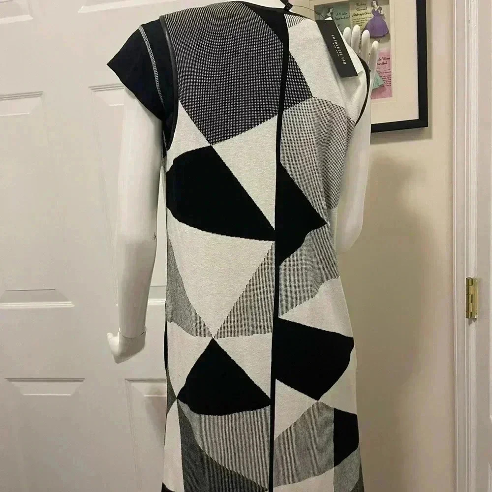 Lafayette 148 long vest Plaid Print leather edges Knee-length brand new with tag - Picture 11 of 13